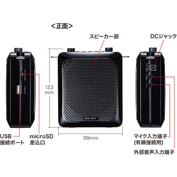 ハンズフリー拡声器スピーカー サンワサプライ
