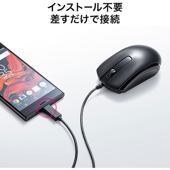 有線Type-CブルーLEDマウス サンワサプライ