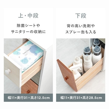 4色から選べる スリム トイレラック トイレ収納 キャスター 隙間収納 キャスター付き 萩原