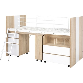 システムベッド [ ロフトベッド & デスク & ラック 3点セット ] 萩原