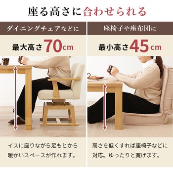 ダイニングこたつ こたつテーブル 長方形 幅105cm 萩原