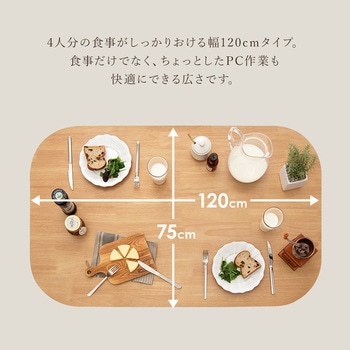 ダイニングテーブル 4人用 幅120cm 萩原