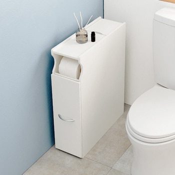 コストコ対応 高さ50cmブラシ対応 スリムトイレラック 幅19cm 大容量 萩原