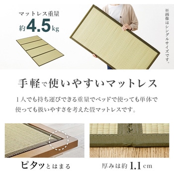 高さ3段階 すのこベッド & 畳マットレス SET シングル / セミダブル / ダブル 畳ベッド 萩原