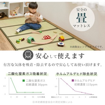 高さ3段階 すのこベッド & 畳マットレス SET シングル / セミダブル / ダブル 畳ベッド 萩原