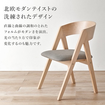 ダイニングチェア 2脚セット コンパス脚タイプ 北欧モダン 萩原