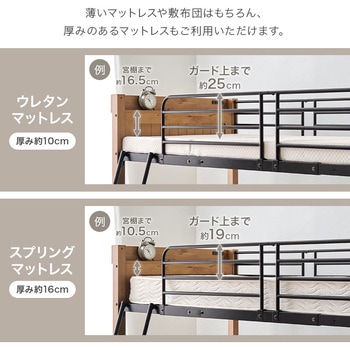 ロフトベッド ロータイプ ～ ミドルタイプ 高さ137/162 萩原