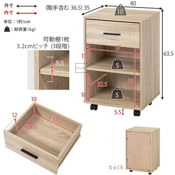 システムデスク 3点セット 幅105cm 萩原