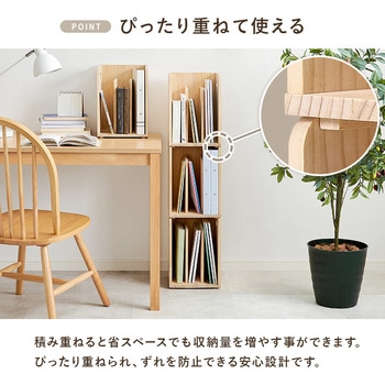 【 完成品 】ブックスタンド A4対応サイズ 本棚 卓上 2個セット パイン材 萩原