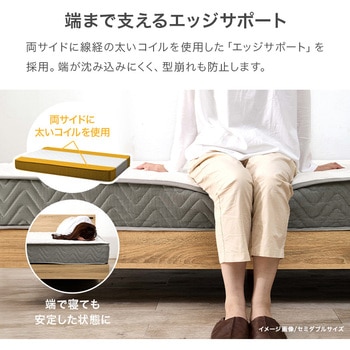 ポケットコイル マットレス単品 SSS/S/SD/D 萩原