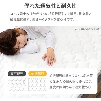 ポケットコイル マットレス単品 SSS/S/SD/D 萩原