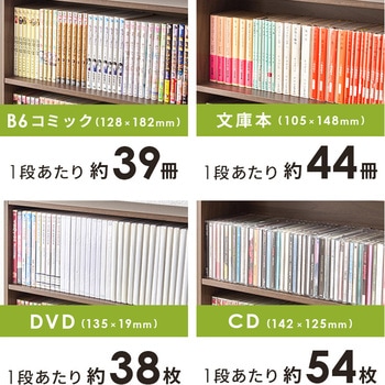 本棚 スリム 幅60 2台セット 4段 木製 大容量 萩原