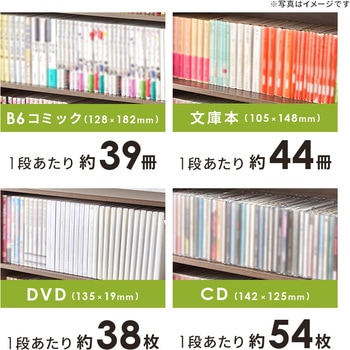 連結できる 本棚 幅60 2台セット シェルフ 4段 萩原