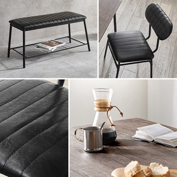 カフェ風ダイニングテーブル 105×70cm 4点セットモス ダイニングテーブルセット 4人掛け 萩原