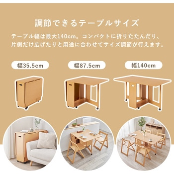 折りたたみ式 ダイニングテーブル バタフライテーブル 【 単品 】 萩原