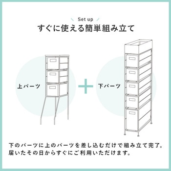 スリムラック 幅15/20/25cm 収納 隙間収納 すき間 ランドリー収納 萩原