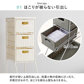 スリムラック 幅15/20/25cm 収納 隙間収納 すき間 ランドリー収納 萩原