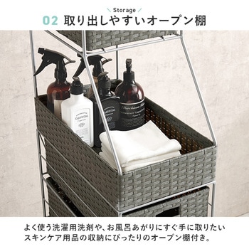 スリムラック 幅15/20/25cm 収納 隙間収納 すき間 ランドリー収納 萩原
