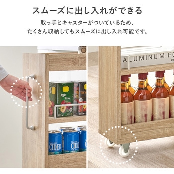 隙間収納 ロータイプ 幅12/16/20cm すきま 収納 ワゴン 省スペース ラック 萩原