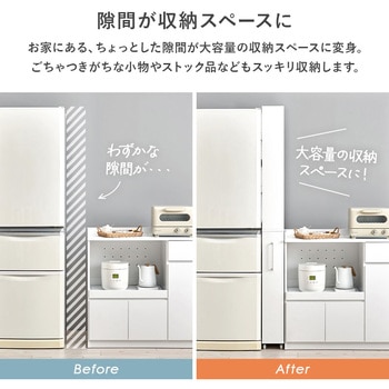 隙間収納 ハイタイプ 幅12/16/20cm すきま 収納 ワゴン 省スペース ラック 萩原