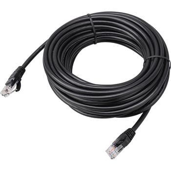 Black/10m LAN�P�[�u�� CAT5e ���� �c���܂�h�~�R�l�N�^�[ ���m�^���E �ܐ܂�h�~���� �X�g���[�g������ 1Gbps �u���b�N�F 10m ���̃T�C�Y26AWG[mm<sup>2</sup>] 1�{ 41557629