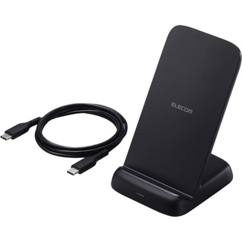 ワイヤレス充電器 Qi認証 充電スタンド 10W / 7.5W / 5W 高速充電 横置き/縦置き エレコム