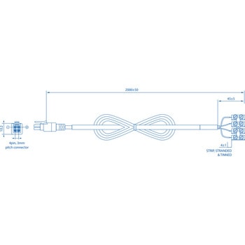 POWER CABLE WITH 4-WAYS SCREW TERMINAL テルトニカ・ネットワークス