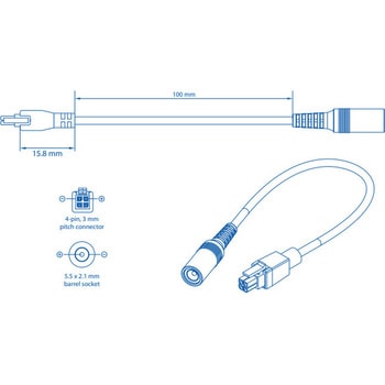 4-PIN BARREL SOCKET ADAPTOR テルトニカ・ネットワークス