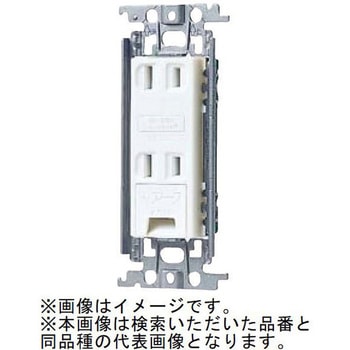 コスモシリーズワイド21 アースタミーミナル付ダブルコンセント 金属枠付 ホワイト Panasonic(パナソニック)