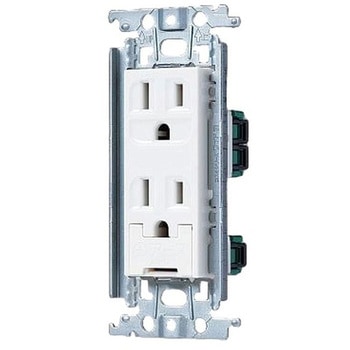 コスモシリーズワイド21 アースターミナル付接地ダブルコンセント 金属枠付 ホワイト Panasonic(パナソニック)