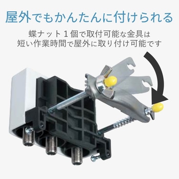 屋外用分配器 スプリッタ 【2K/4K/8K対応】1端子通電型 防雨構造 DXアンテナ