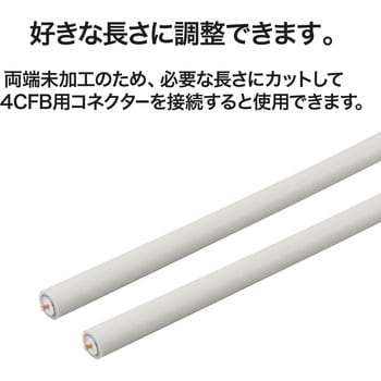 同軸ケーブル 4K/8K(3224MHz)放送 対応 S-4CFB ホワイト DXアンテナ