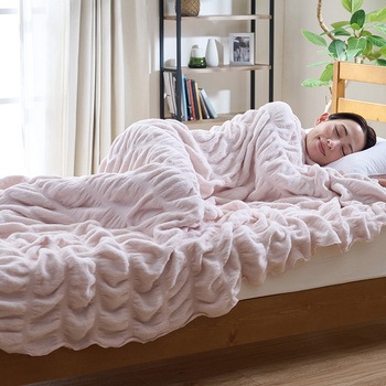 hug warm 掛け毛布 ベビーピンク ディーブレス