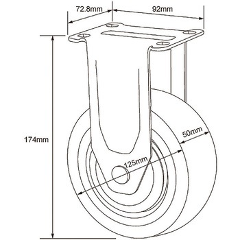 54071・54073・54081用固定キャスター(1ケ) SIGNET(シグネット)