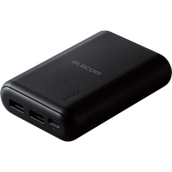 モバイルバッテリー 10050mAh 合計3.6A Type-Cケーブル付 (USB-C) 50cm USB 2ポート スマホ エレコム  【通販モノタロウ】