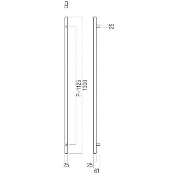【オーダー】ドアハンドル 角型 ストレートタイプ G620 UNION(ユニオン)