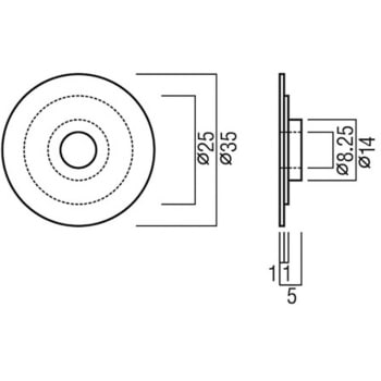 【オーダー】化粧シート貼り仕様扉設置用部品 ドアハンドルサポートプレート DHA270 UNION(ユニオン)