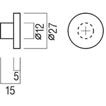 【オーダー】ドアハンドル用化粧金具 取付ビス・ピン付 DS90 UNION(ユニオン)