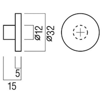 【オーダー】ドアハンドル用化粧金具 取付ビス・ピン付 DS91 UNION(ユニオン)