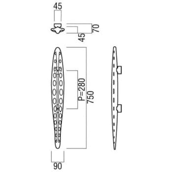 G1014-25-001 ドアハンドル 鋳物ハンドル G1014 UNION(ユニオン) 内外1