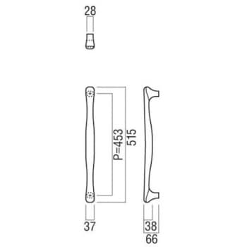 【オーダー】ドアハンドル ストレートタイプ G1103 UNION(ユニオン)