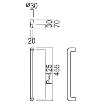 【オーダー】ドアハンドル 楕円 G1215 UNION(ユニオン)