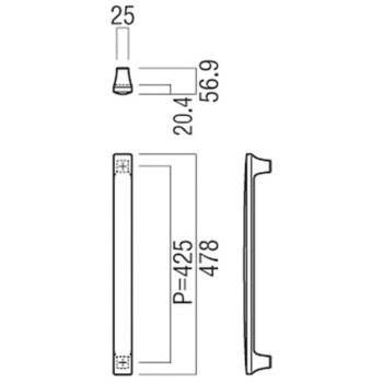 【オーダー】ドアハンドル 角型 ストレートタイプ G1239 UNION(ユニオン)