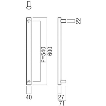 【オーダー】ドアハンドル 楕円 G1240 UNION(ユニオン)