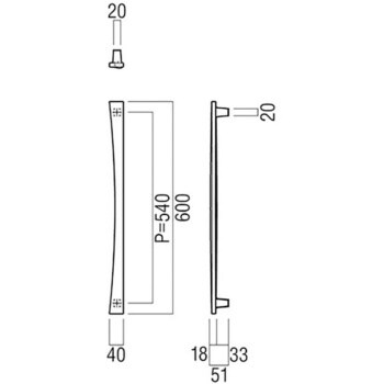 G1266-25-193 ドアハンドル ストレートタイプ G1266 1組 UNION