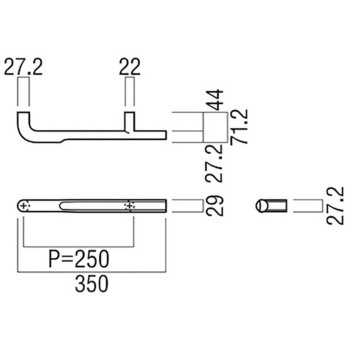 【オーダー】浴室・シャワーブース用ハンドル G1275 UNION(ユニオン)
