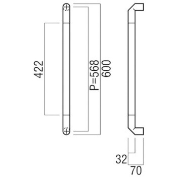 【オーダー】ドアハンドル 丸型 ストレートタイプ G2233 UNION(ユニオン)