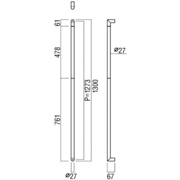 【オーダー】ドアハンドル 丸型 ストレートタイプ G2751 UNION(ユニオン)