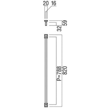 【オーダー】ドアハンドル 角型 ストレートタイプ G630 - UNION(ユニオン)