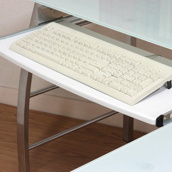 ガラスPCデスク L型 CT-1040 不二貿易